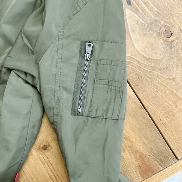 Levi’s Flight Bomber Jacket Women's XL Military Green‎ - Picture 11 of 12